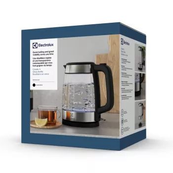 Elektrinis virdulys Electrolux E4GK1-4GB 1,7 L 2200 W Juodas, Nerūdijantis plienas, Peršviečiamas