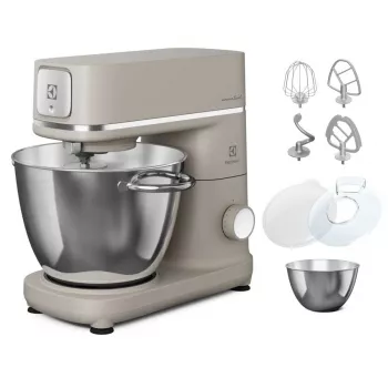 Planetarinis maišytuvas Electrolux E6KM1-4PPT – 1200 W, 6 L dubuo, satino plienas/Perlas