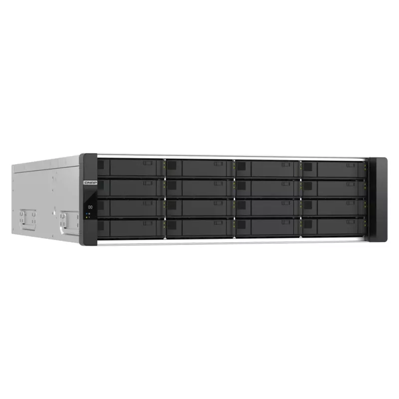 QNAP ES1686dc R2 NAS stelažas (3U) Intel® Xeon® D D-2142IT 48 GB DDR4 0 TB QNAP QES juoda, pilka