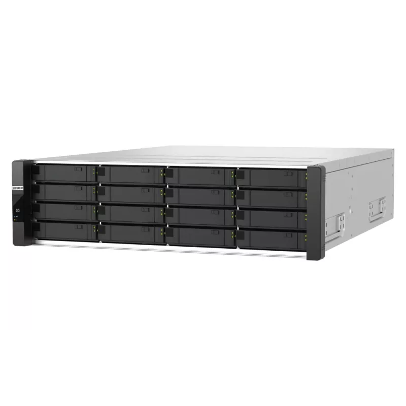 QNAP ES1686dc R2 NAS stelažas (3U) Intel® Xeon® D D-2142IT 48 GB DDR4 0 TB QNAP QES juoda, pilka