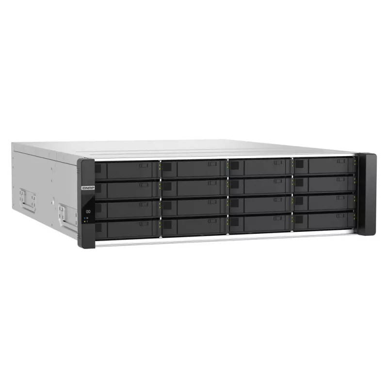 QNAP ES1686dc R2 NAS stelažas (3U) Intel® Xeon® D D-2142IT 48 GB DDR4 0 TB QNAP QES juoda, pilka