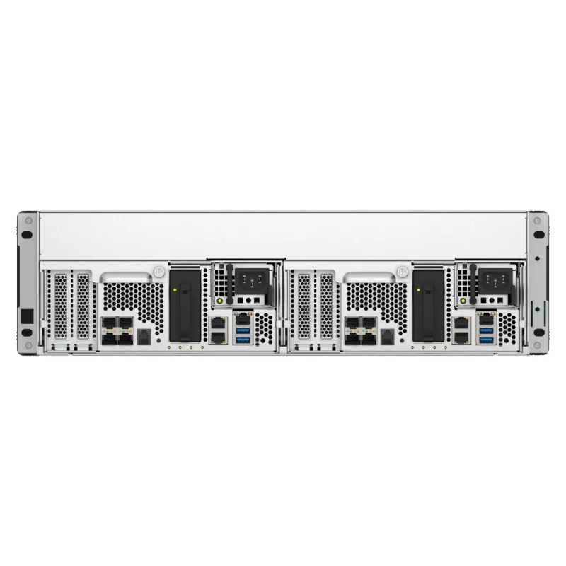 QNAP ES1686dc R2 NAS stelažas (3U) Intel® Xeon® D D-2142IT 48 GB DDR4 0 TB QNAP QES juoda, pilka