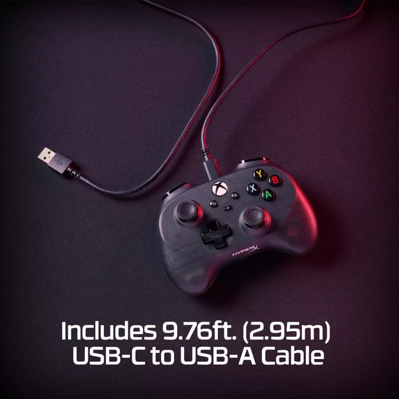 HyperX Clutch Tanto Mini WD žaidimų valdiklis, džoistikas, Xbox, Xbox One, laidinis, USB, juodas, 2,95 m