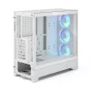 Fractal Design Pop 2 Air White TG RGB Midi Tower korpusas — ATX/Micro‑ATX/Mini‑ITX, grūdintas stiklas, 3x120 mm priekiniai RGB ventiliatoriai