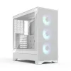 Fractal Design Pop 2 Air White TG RGB Midi Tower korpusas — ATX/Micro‑ATX/Mini‑ITX, grūdintas stiklas, 3x120 mm priekiniai RGB ventiliatoriai