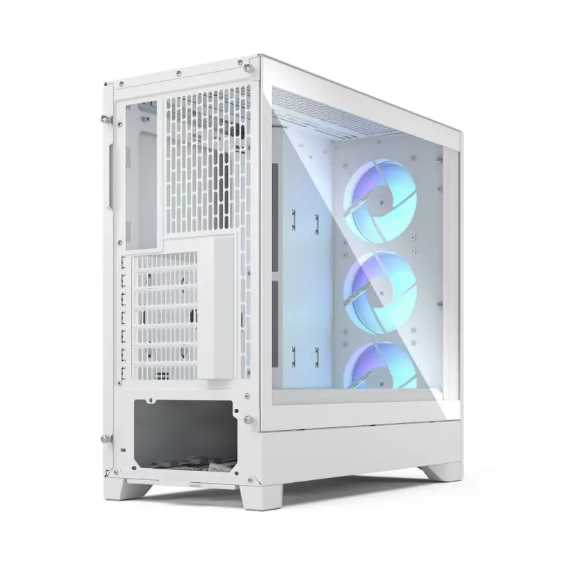 Fractal Design Pop 2 Air White TG RGB Midi Tower korpusas — ATX/Micro‑ATX/Mini‑ITX, grūdintas stiklas, 3x120 mm priekiniai RGB ventiliatoriai