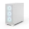 Fractal Design Pop 2 Air White TG RGB Midi Tower korpusas — ATX/Micro‑ATX/Mini‑ITX, grūdintas stiklas, 3x120 mm priekiniai RGB ventiliatoriai