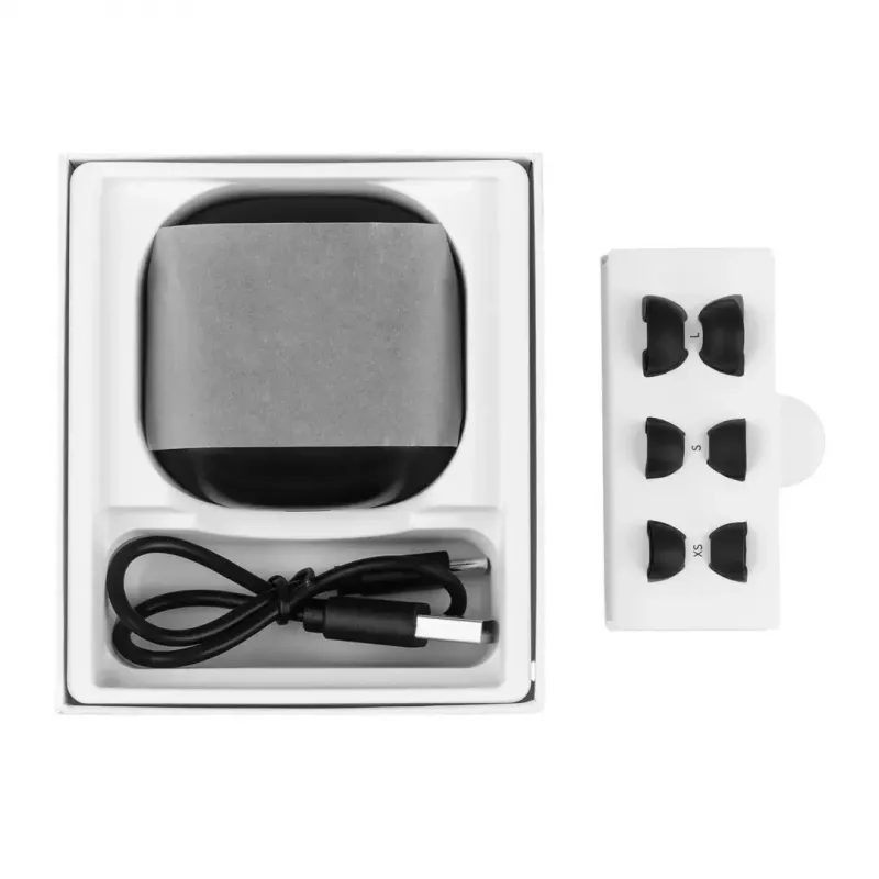 Belaidės ausinės Audiocore AC591 PRO – hibridinis ANC, ENC, 6 mikrofonų, USB‑C įkrovimas, iki 9h veikimo, suderinamos su Tuya, juodos