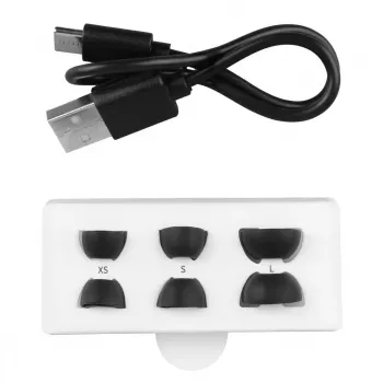 Belaidės ausinės Audiocore AC591 PRO – hibridinis ANC, ENC, 6 mikrofonų, USB‑C įkrovimas, iki 9h veikimo, suderinamos su Tuya, juodos