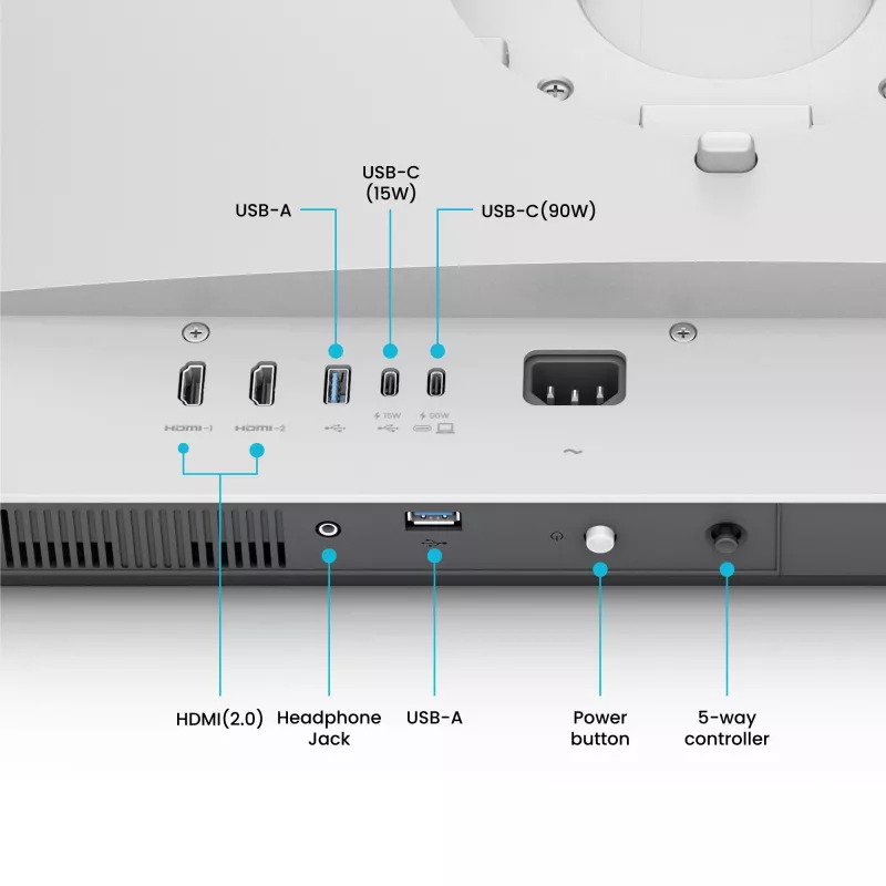 Monitorius kompiuteriui BenQ MA320UP 31,5 colio (80 cm) 3840 x 2160 4K IPS matinis, 5 ms, USB-C, įmontuoti garsiakalbiai, VESA, baltas