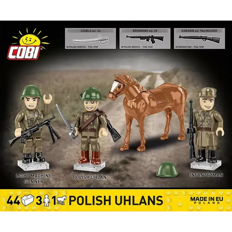 Cobi blokeliai Lenkų ulonai 44 detalių konstruktorius COIB-2062