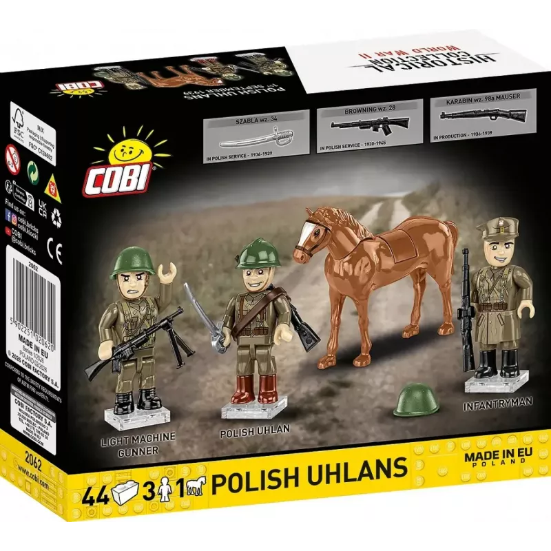 Cobi blokeliai Lenkų ulonai 44 detalių konstruktorius COIB-2062