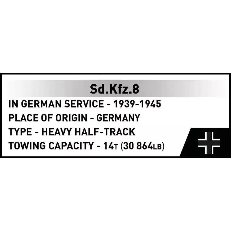 Cobi Blocks Sd.Kfz.8 su 8.8 cm Flak 36 statybos rinkinys, 975 dalių