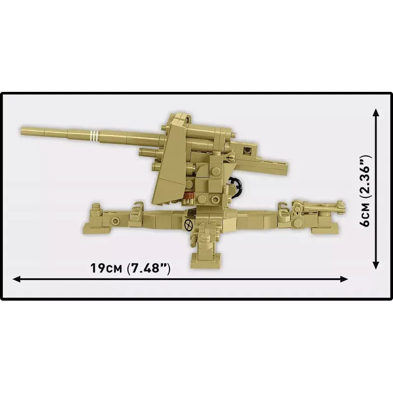 Cobi Blocks Sd.Kfz.8 su 8.8 cm Flak 36 statybos rinkinys, 975 dalių