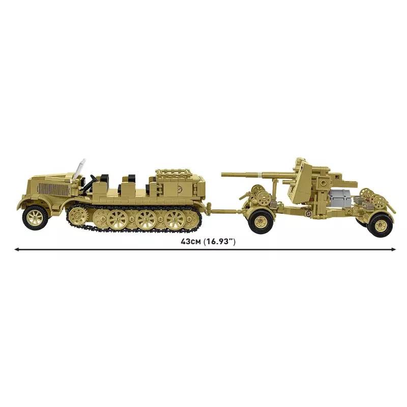 Cobi Blocks Sd.Kfz.8 su 8.8 cm Flak 36 statybos rinkinys, 975 dalių
