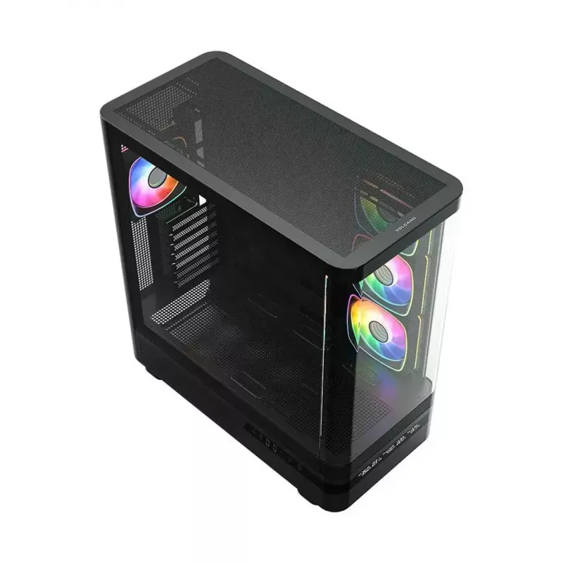 Korpusas MODECOM VOLCANO AQ200 ARGB MIDI juodas