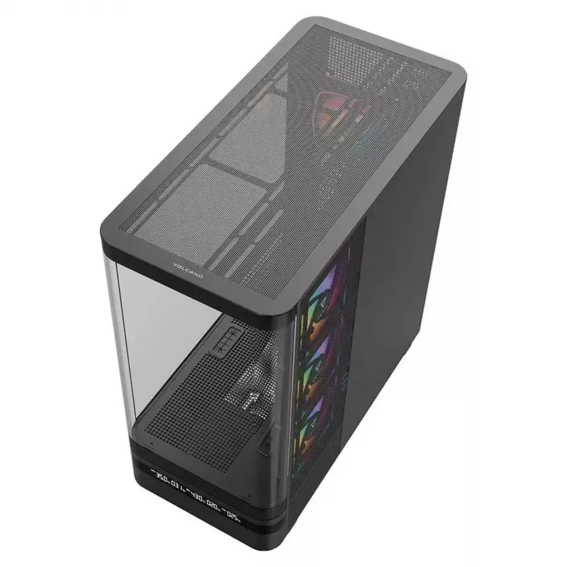 Korpusas MODECOM VOLCANO AQ200 ARGB MIDI juodas
