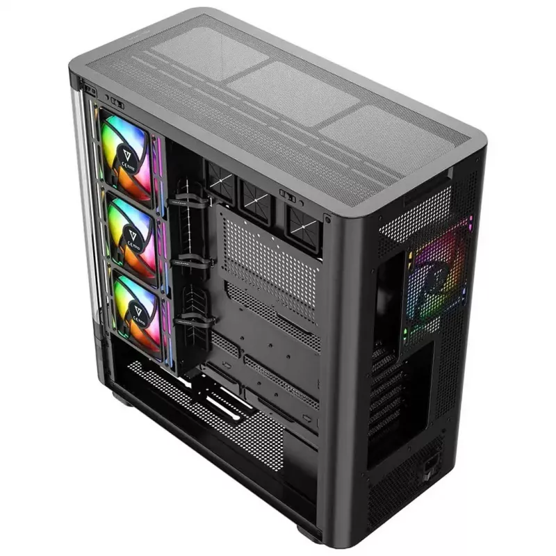 Korpusas MODECOM VOLCANO AQ200 ARGB MIDI juodas