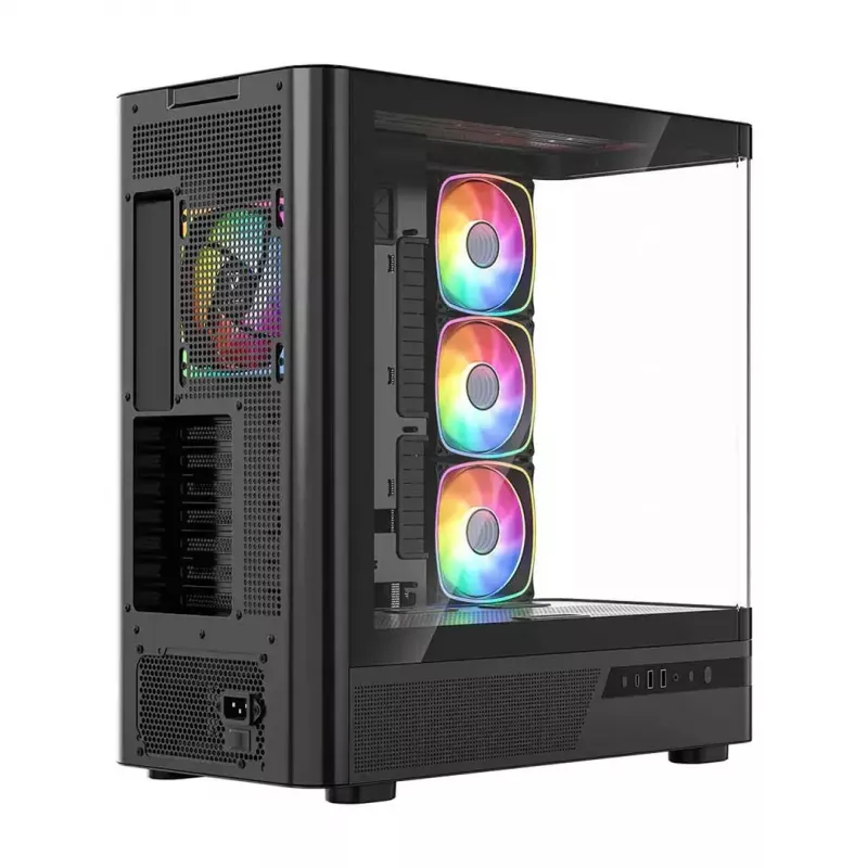 Korpusas MODECOM VOLCANO AQ200 ARGB MIDI juodas