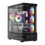 Korpusas MODECOM VOLCANO AQ200 ARGB MIDI juodas