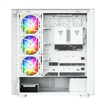 MODECOM VOLCANO AQ400 ARGB MIDI korpusas, baltas