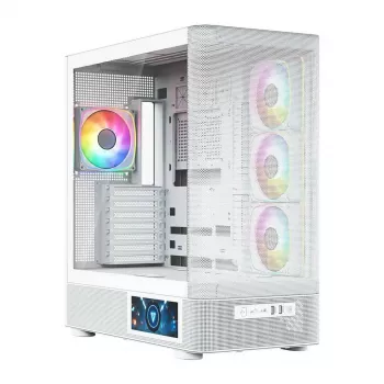 MODECOM VOLCANO AQ400 ARGB MIDI korpusas, baltas