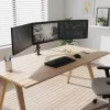 Monitorų laikiklis MACLEAN MC-137 – dujinė spyruoklė, 3 monitoriams 17–27 colių, 2–8 kg kiekvienam, juodas