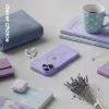 Crong Hybrid Matte Magnetic dėklas iPhone 17 — permatoma levandų spalva, PC+TPU