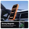 Crong Hybrid Matte Magnetic dėklas iPhone 17 Pro Max — PC+TPU, permatoma oranžinė