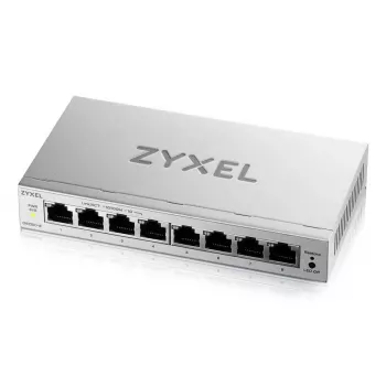 Valdomas L2 Gigabit Ethernet komutatorius Zyxel GS1200-8V3 — 8x RJ-45 10/100/1000, 16 Gbit/s, MAC 4000, stalinis, pilkas