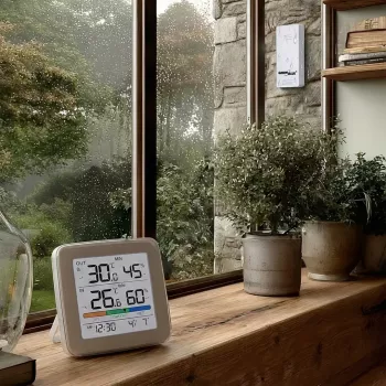 Belaidė orų stotelė GreenBlue GB169 – vidaus/lauko temperatūra ir drėgmė, laikrodis, signalas, diapazonas iki 60 m, °C/°F pasirinkimas