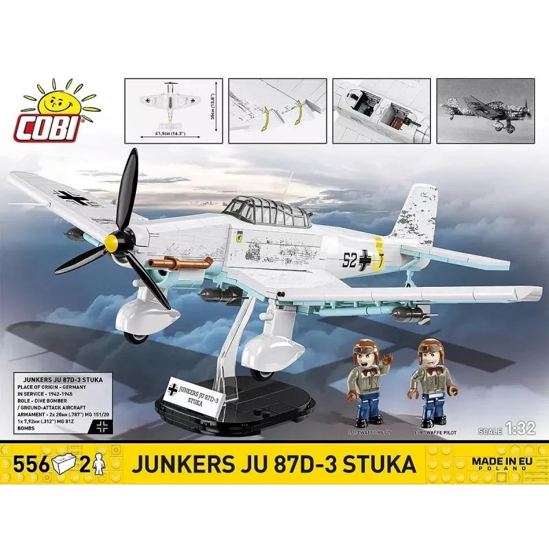 Cobi blokeliai Junkers JU 87D-3 Stuka konstravimo rinkinys 556 dalys