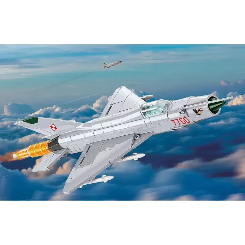 Statybiniai blokeliai Cobi Mig-21 MF 381 dalių rinkinys – lėktuvo modelis