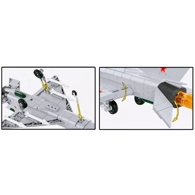 Statybiniai blokeliai Cobi Mig-21 MF 381 dalių rinkinys – lėktuvo modelis