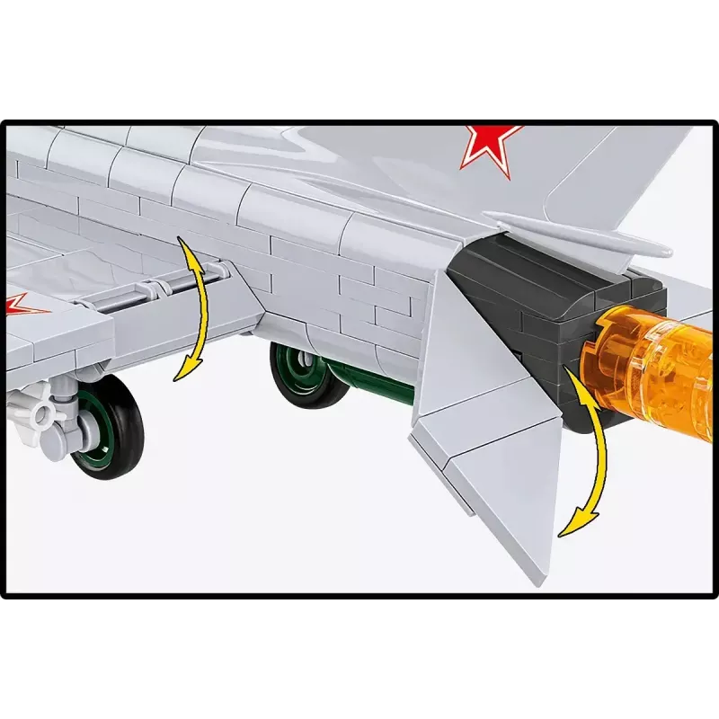 Statybiniai blokeliai Cobi Mig-21 MF 381 dalių rinkinys – lėktuvo modelis