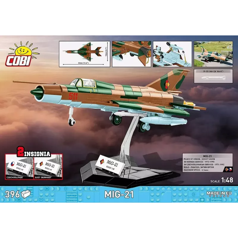 Cobi MiG-21 modelis 396 dalių – Cobi blokelių konstruktorius