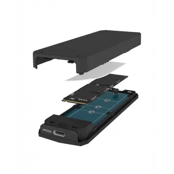 ICY BOX korpusas M.2 NVMe SSD su USB 3.2 Gen 2 Type-C ir RGB apšvietimu