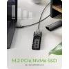 ICY BOX išorinis M.2 NVMe dėklas su USB 3.2 Gen 2 Type-C, SSD dėklas, M.2, PCI Express, 10 Gbit/s, karštas keitimas, juoda
