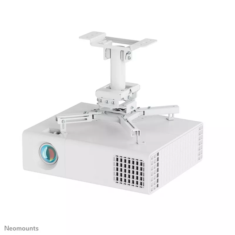 Lubinis projektoriaus laikiklis Neomounts CL25-530WH1 — pilnas judesys, maks. apkrova 45 kg, aukštis 25,5 cm, baltas