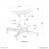 Lubinis projektoriaus laikiklis Neomounts CL25-530WH1 — pilnas judesys, maks. apkrova 45 kg, aukštis 25,5 cm, baltas