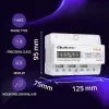 Trifazis DIN bėgio energijos skaitiklis QOLTEC 50978 — 400V, 100A
