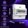 Trifazis elektros energijos skaitiklis QOLTEC 50980 — 400 V, 100 A su atstatymo funkcija