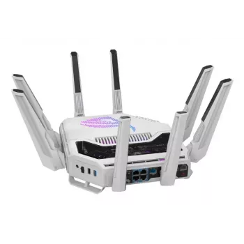 ASUS ROG Rapture GT-BE19000AI belaidis maršrutizatorius 10 Gigabit Ethernet Triju juostų (2.4 GHz / 5 GHz / 6 GHz) Baltas