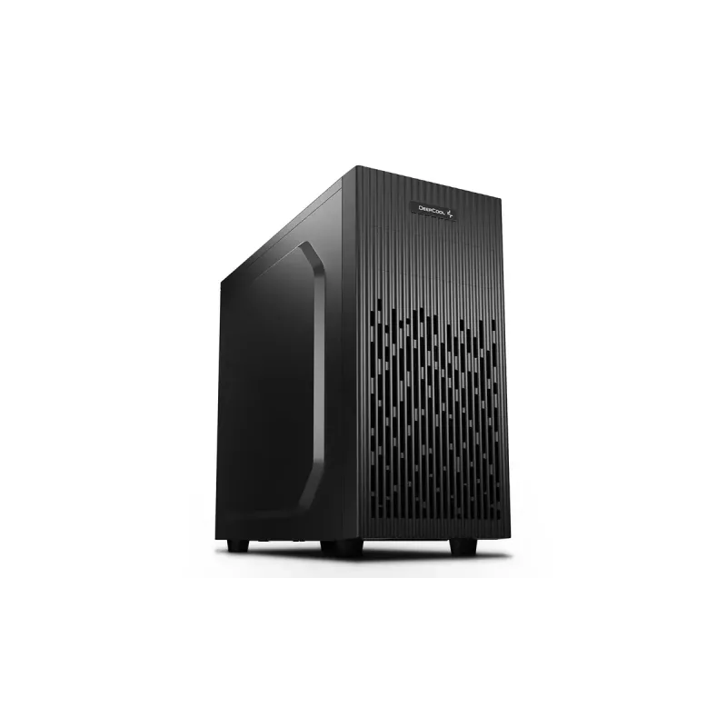 DeepCool Matrexx 30 SI Mini Tower korpusas — Micro-ATX/Mini-ITX, 3x3.5 colio + 2x2.5 colio vietos, 25 cm GPU, 15.1 cm CPU aušintuvas, viršuje montuojamas maitinimo šaltinis, juodas