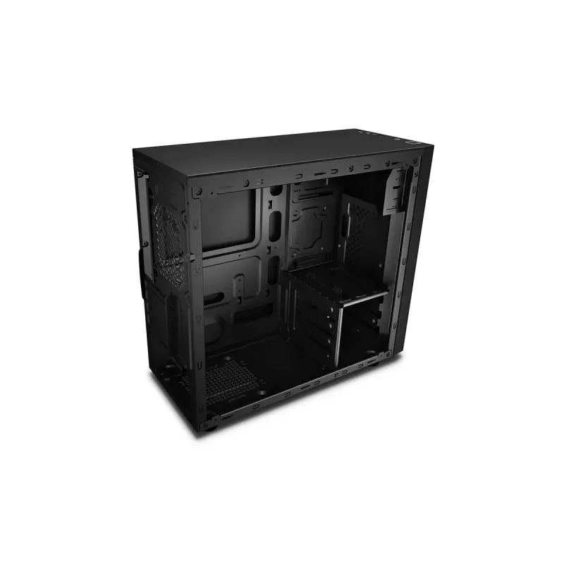 DeepCool Matrexx 30 SI Mini Tower korpusas — Micro-ATX/Mini-ITX, 3x3.5 colio + 2x2.5 colio vietos, 25 cm GPU, 15.1 cm CPU aušintuvas, viršuje montuojamas maitinimo šaltinis, juodas