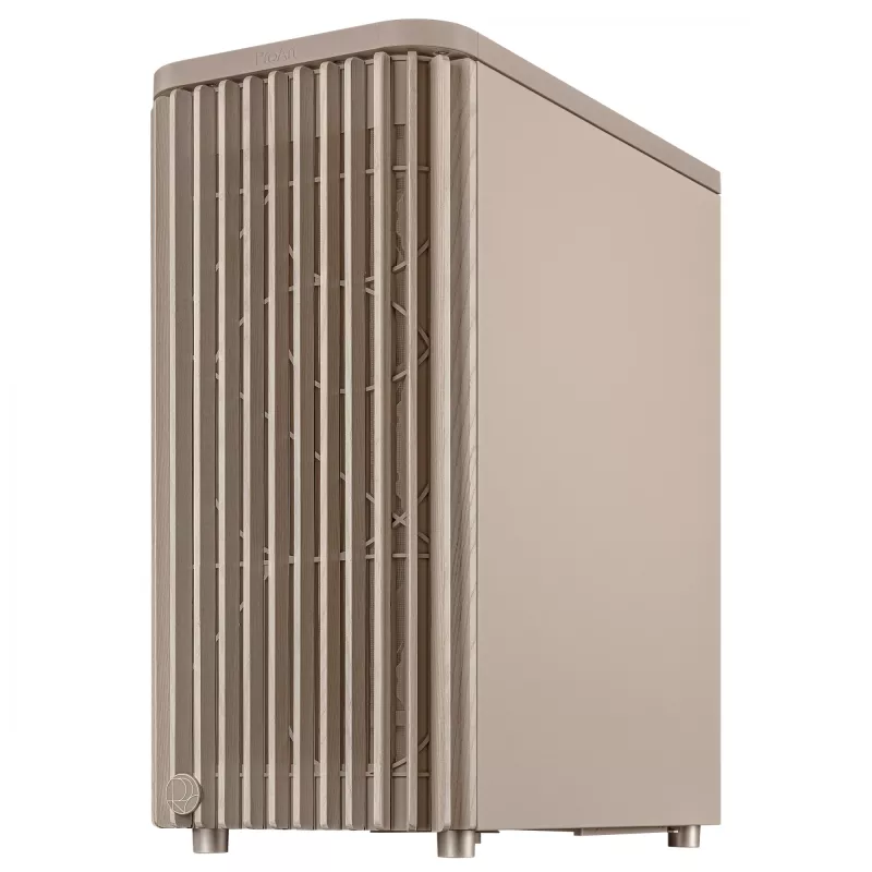 Korpusas ASUS ProArt PA401 Wood Edition Beige – midi bokštas, metalinis priekinis skydelis