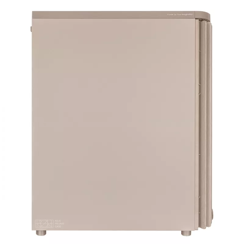 Korpusas ASUS ProArt PA401 Wood Edition Beige – midi bokštas, metalinis priekinis skydelis