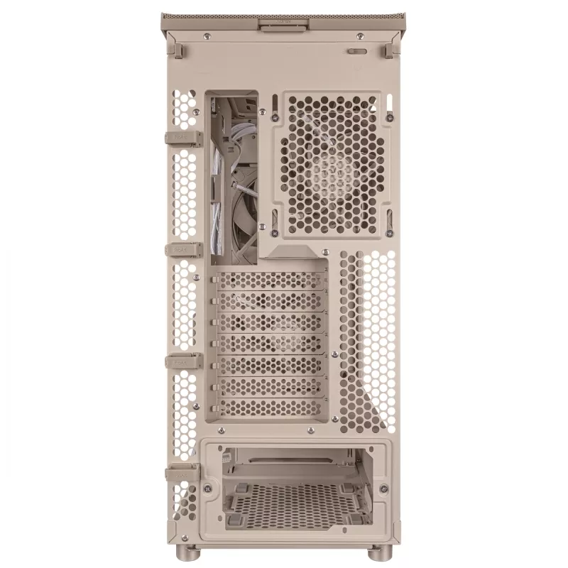 Korpusas ASUS ProArt PA401 Wood Edition Beige – midi bokštas, metalinis priekinis skydelis