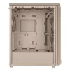 Korpusas ASUS ProArt PA401 Wood Mesh PWM Beige — ATX, medinė panelė, 2×160 mm priekyje, 1×120 mm gale, 2×3.5 colio + 2×2.5 colio vietos