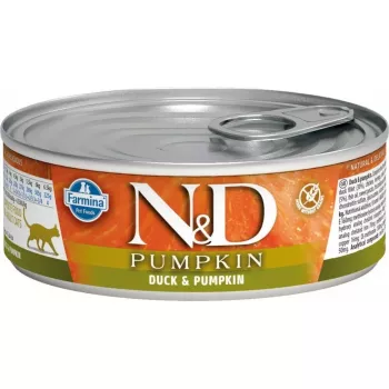 Šlapias kačių ėdalas Farmina N&D Pumpkin Duck 70 g maišelis, suaugusioms ir senjorų katėms